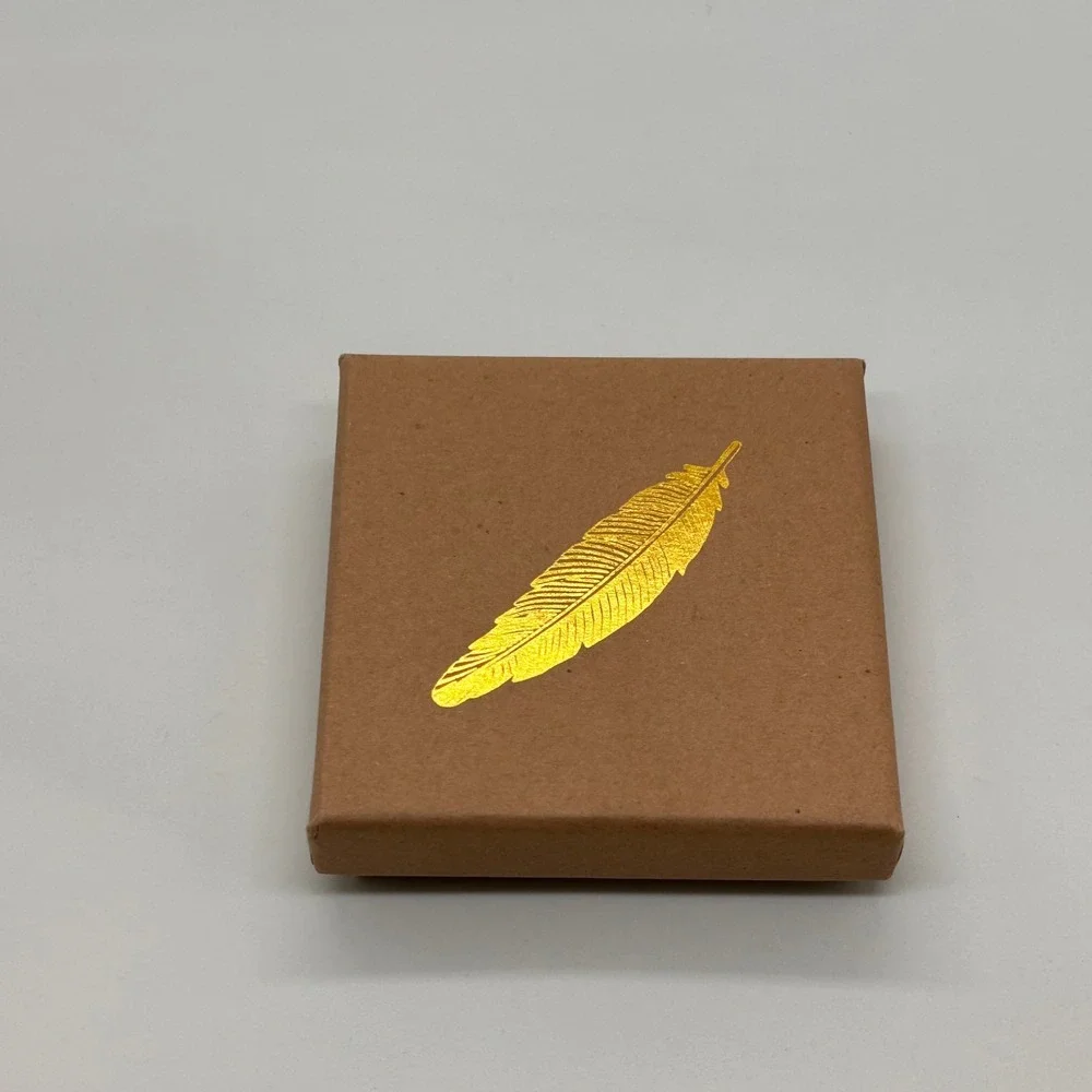 Silver Feather Bookmark with Initial S Letter Charm and Gift Box Accessory